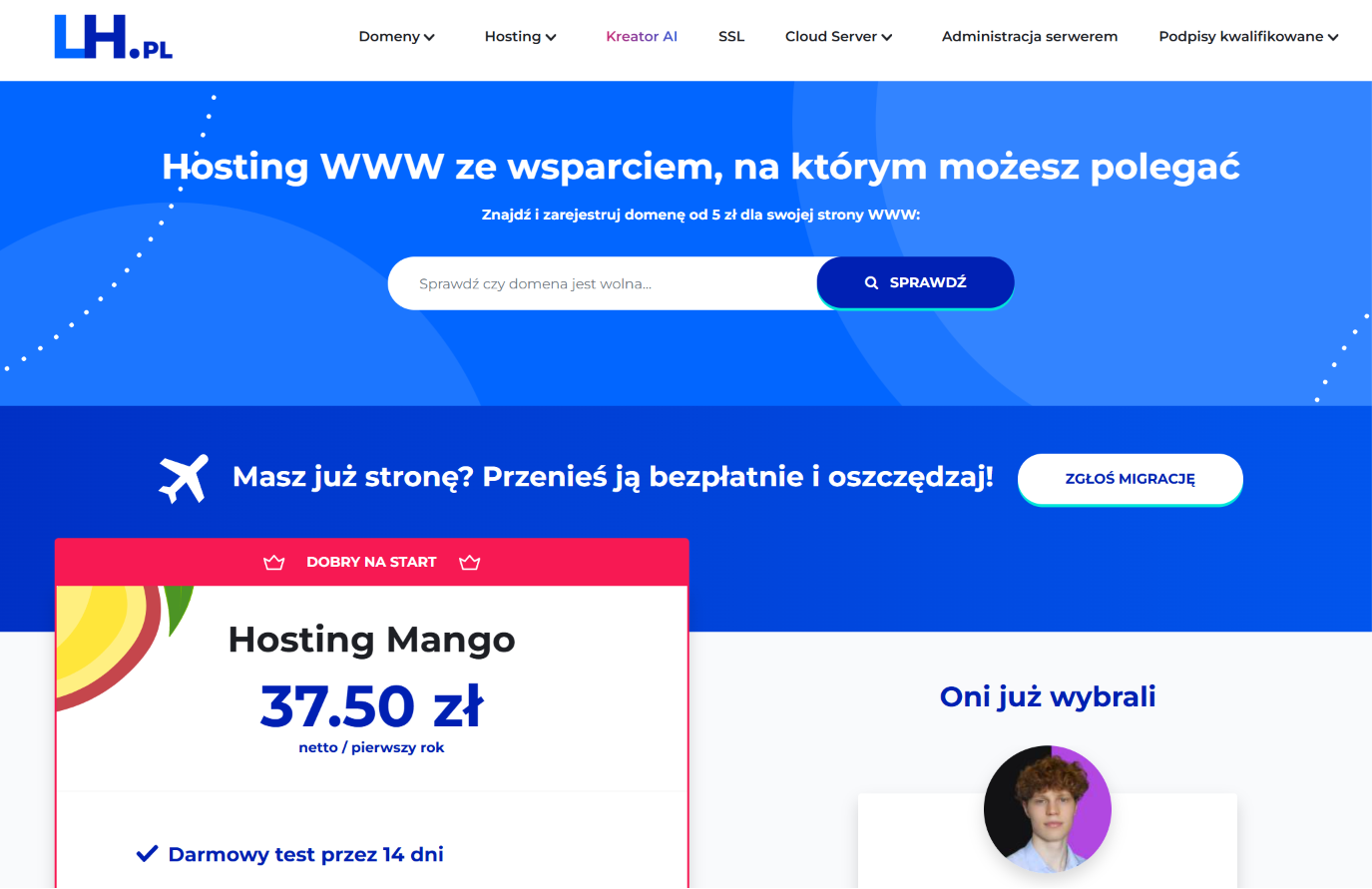 Kod rabatowy LH.pl LH-20-339585 – 20% zniżki na hosting i domeny