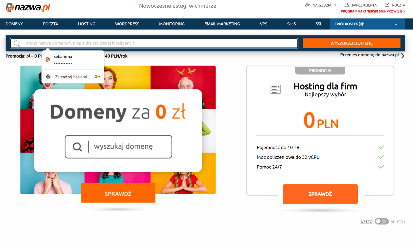 Kod rabatowy nazwa.pl am66-7537-5884 – 20% zniżki na hosting i domeny
