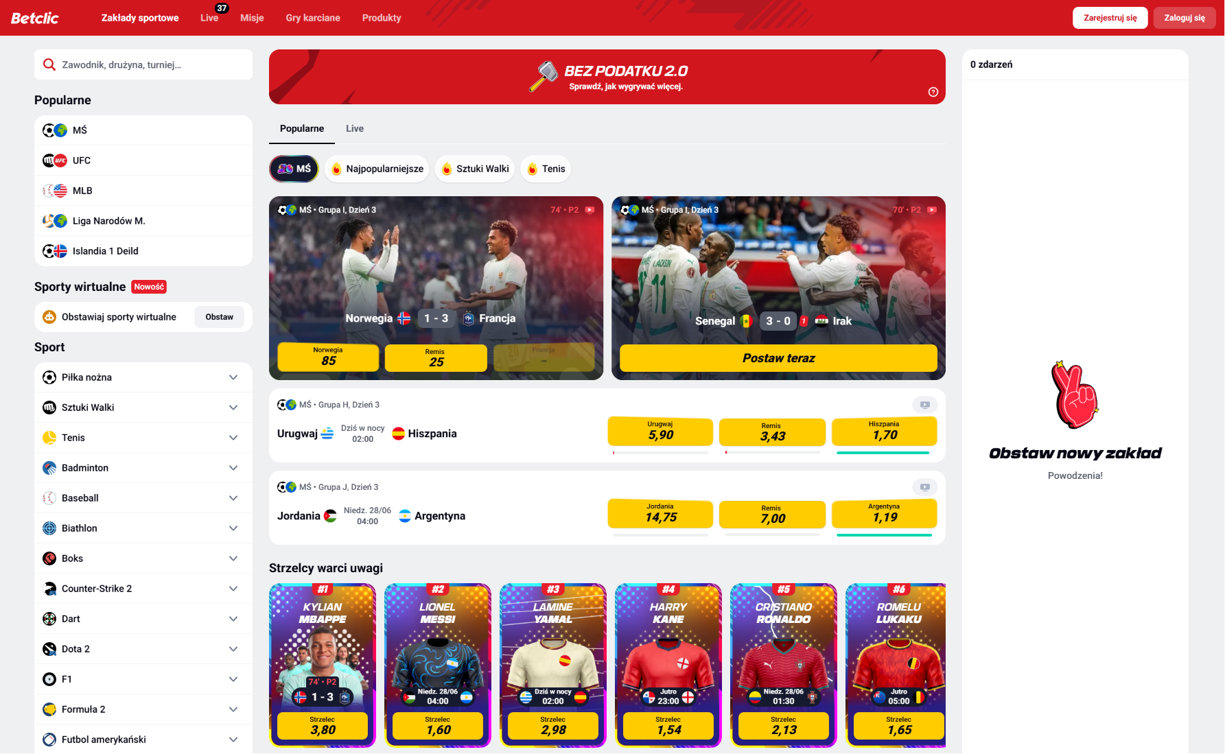 Kod promocyjny Betclic „PROMOCJA" – 50 zł freebet bez ryzyka (2026)